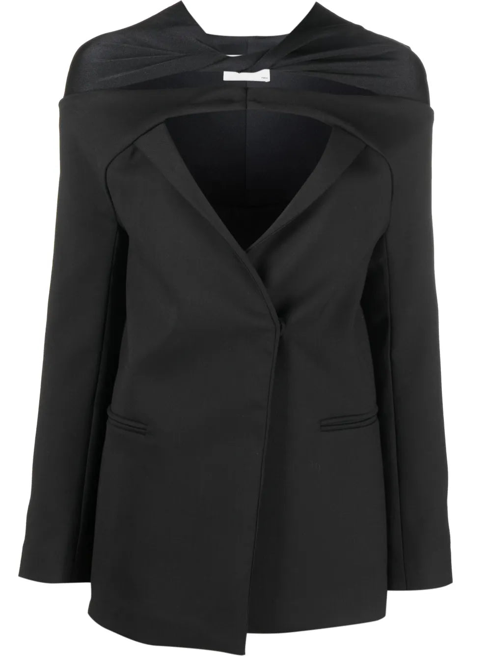 Cut-Out Gathered Blazer