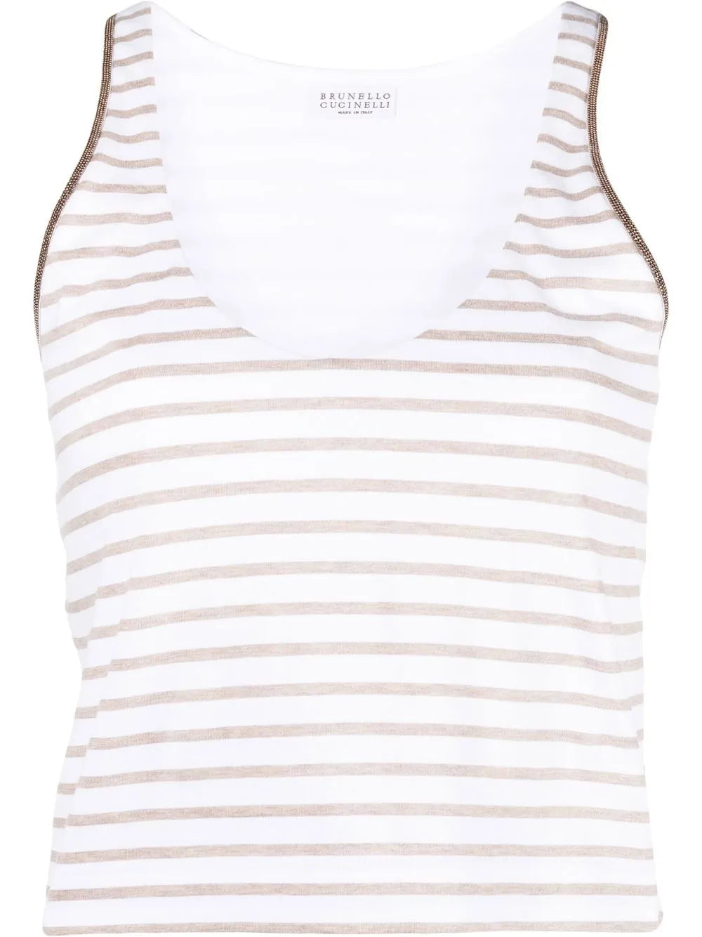 Scoop-Neck Striped Vest Top