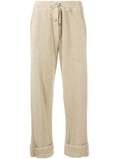 Dazzling Rib-Knit Trousers