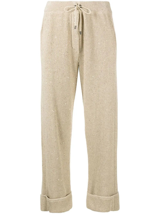 Dazzling Rib-Knit Trousers