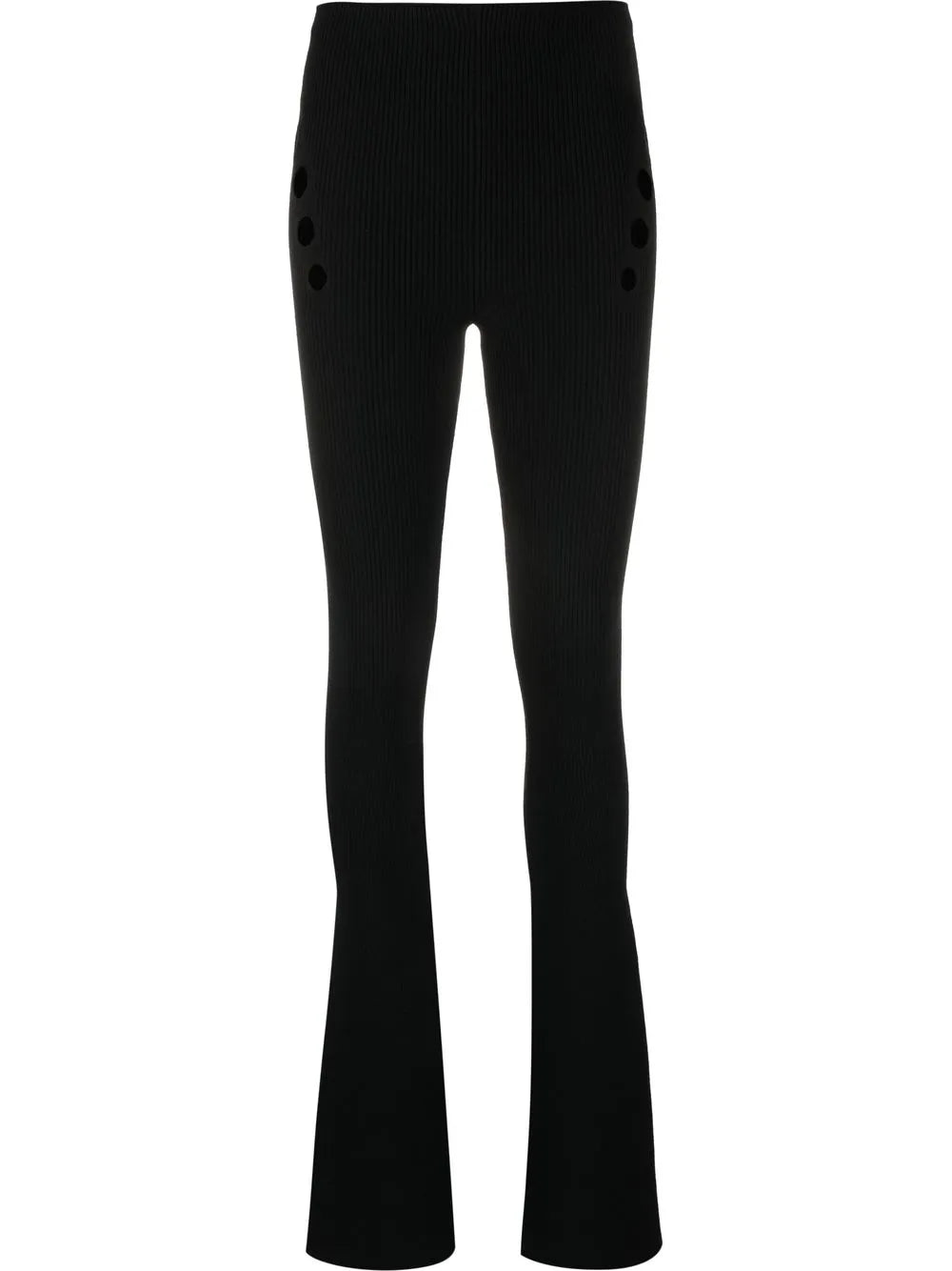 High-Waisted Button-Detail Trousers