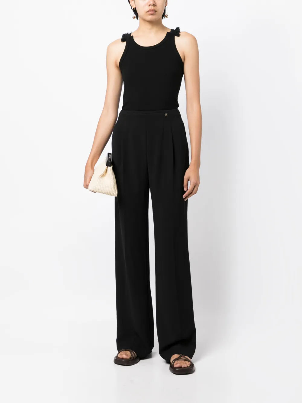 Cut-Out Sleeves Cotton T-Shirt