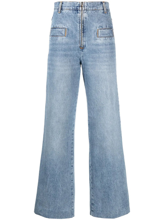 High-Waisted Wide-Leg Jeans