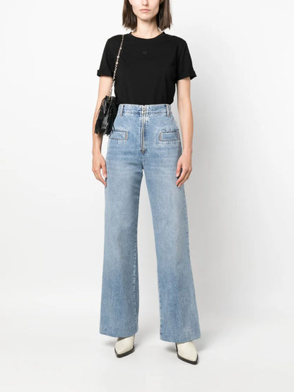 High-Waisted Wide-Leg Jeans