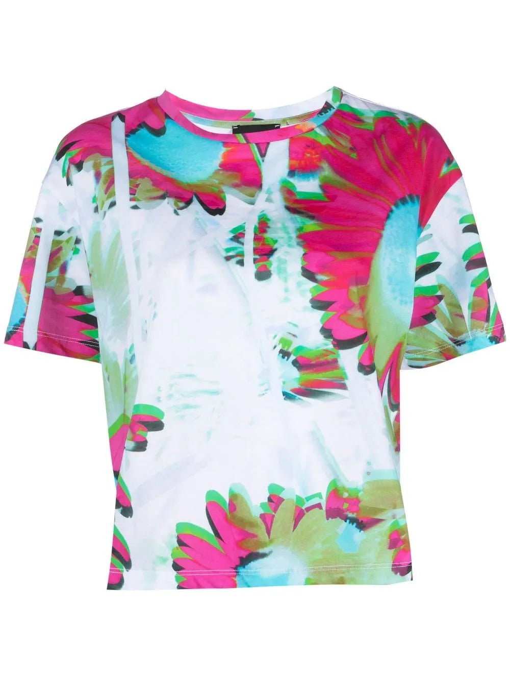 Abstract Floral-Print T-Shirt