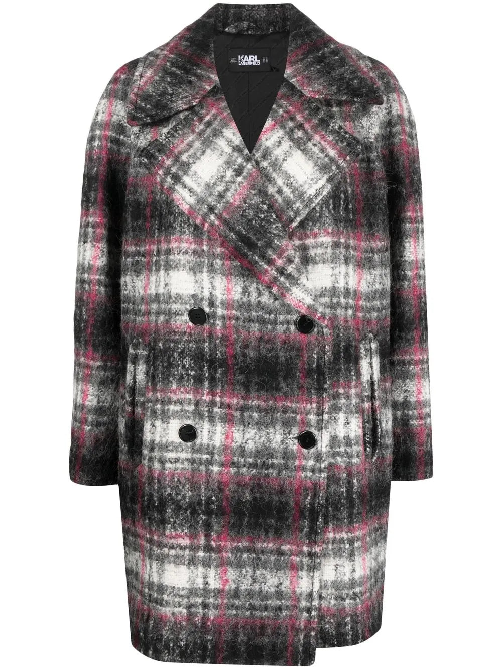 Check Double-Breasted Coat