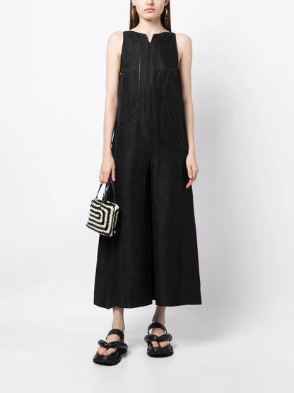 Wave-Pattern Sleeveless Dress