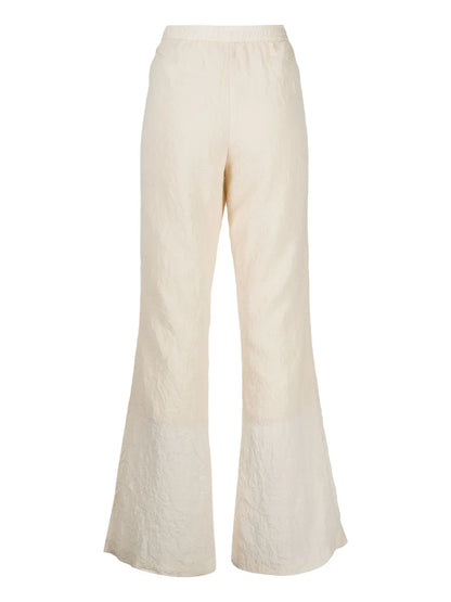 Crinkled-Finish Drawstring Trousers
