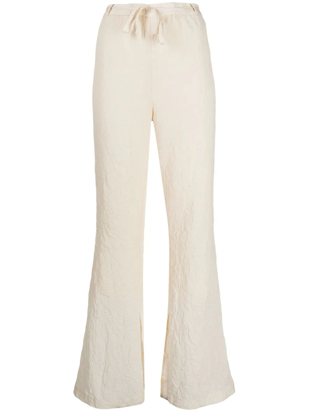 Crinkled-Finish Drawstring Trousers