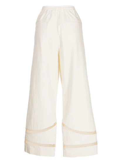 Cut-Out Cotton Track Pants