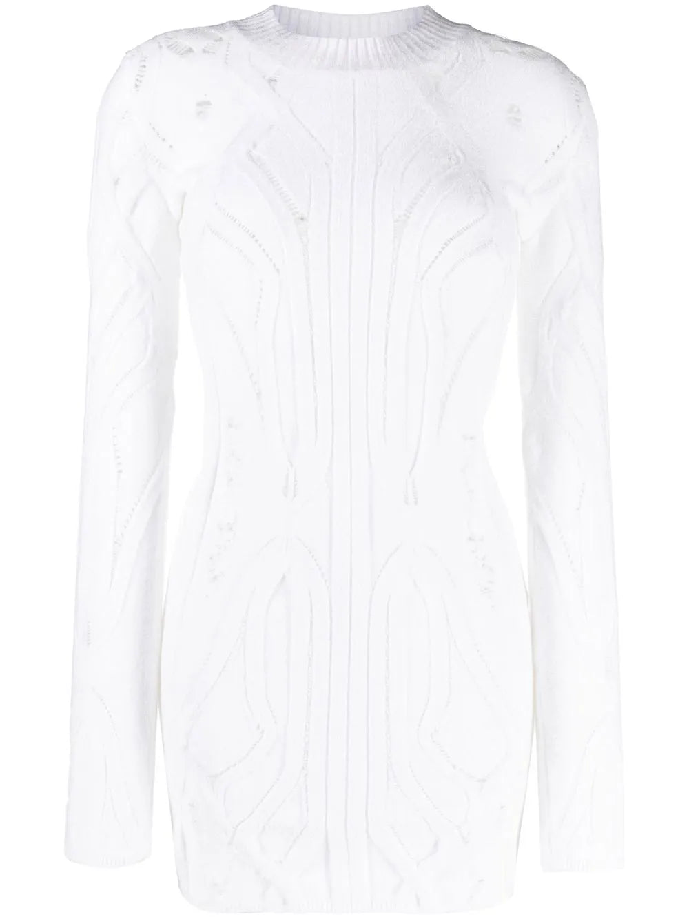 Open-Knit Long-Line Jumper