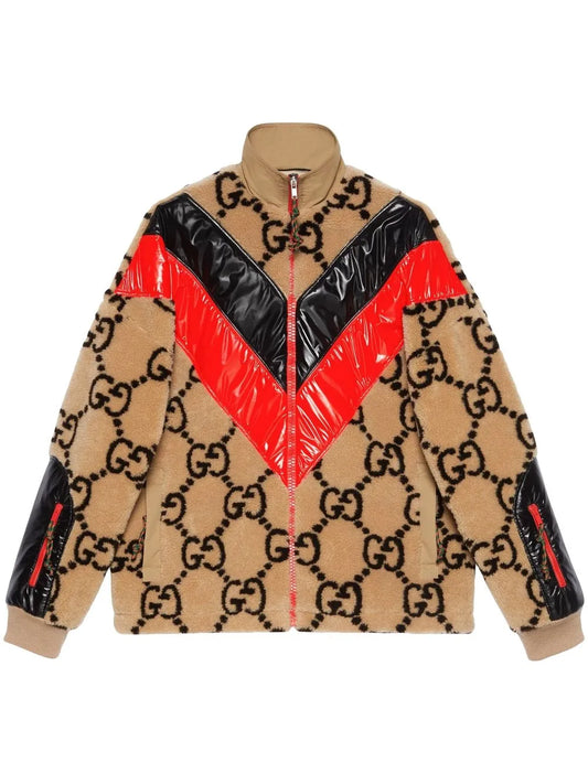 Gg Wool Jersey Zip Jacket