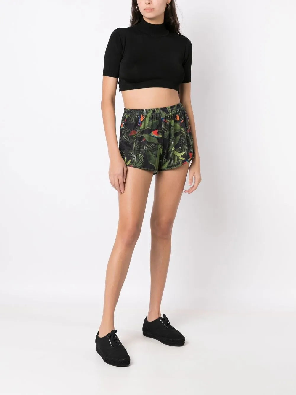 Lee Botanical-Print Shorts