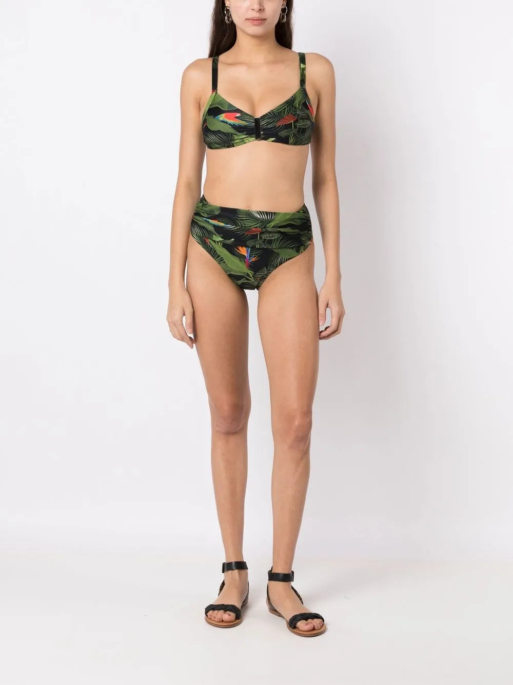 Anne Leaf-Print Bikini