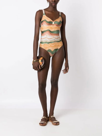 Roberta Abstract-Print Swimsuit