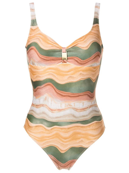 Roberta Abstract-Print Swimsuit