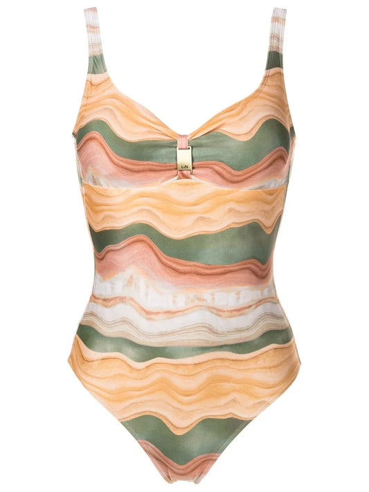 Roberta Abstract-Print Swimsuit