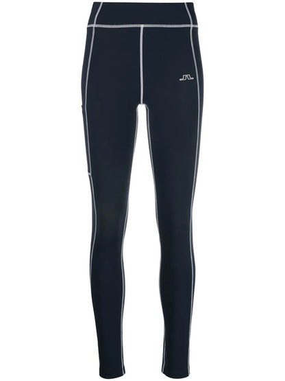 Zena Contrast-Stitch Leggings