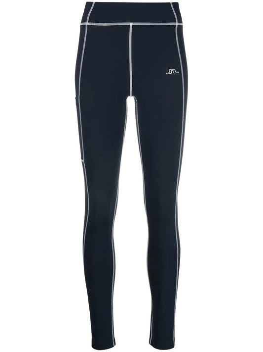 Zena Contrast-Stitch Leggings