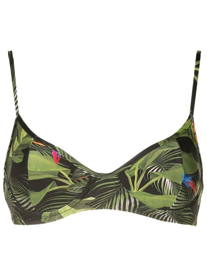 Fiji Botanical-Print Bikini Top