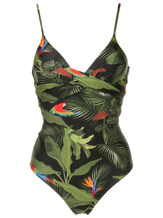 Bianca Leaf-Print Swimsuit