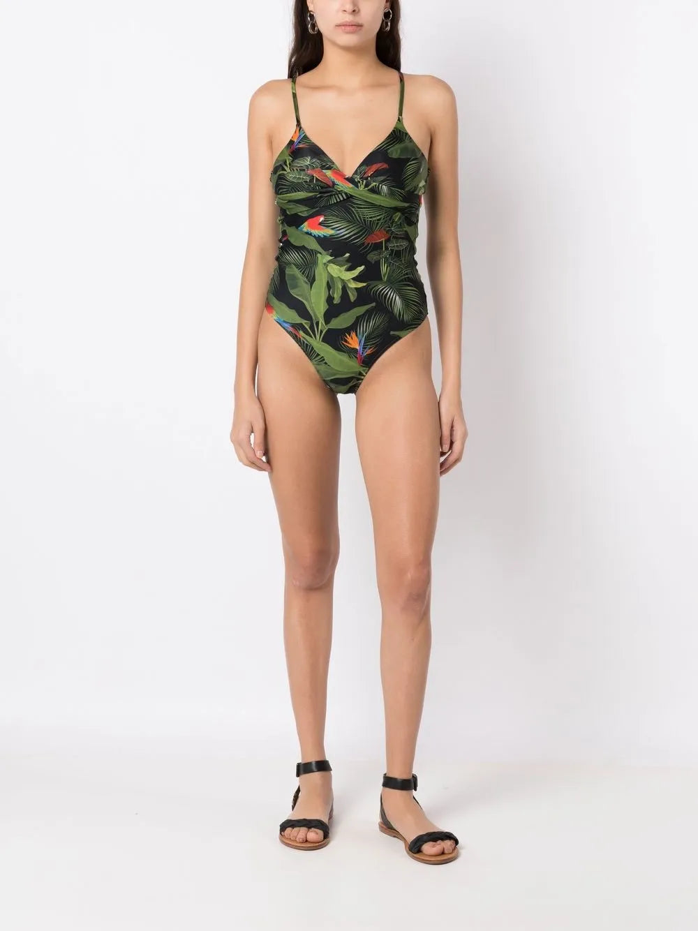 Bianca Leaf-Print Swimsuit