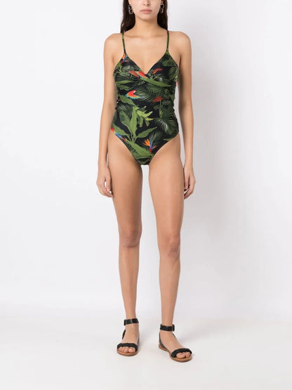 Bianca Leaf-Print Swimsuit