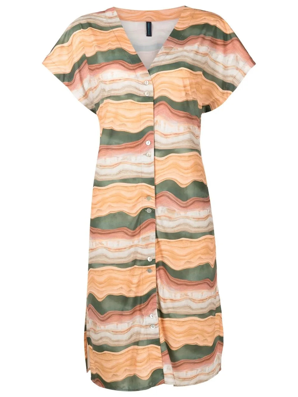 Artemis Abstract-Print Midi Dress
