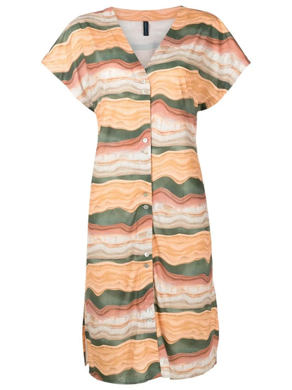 Artemis Abstract-Print Midi Dress