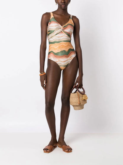 Adriana Twisted Printed Swimsuit