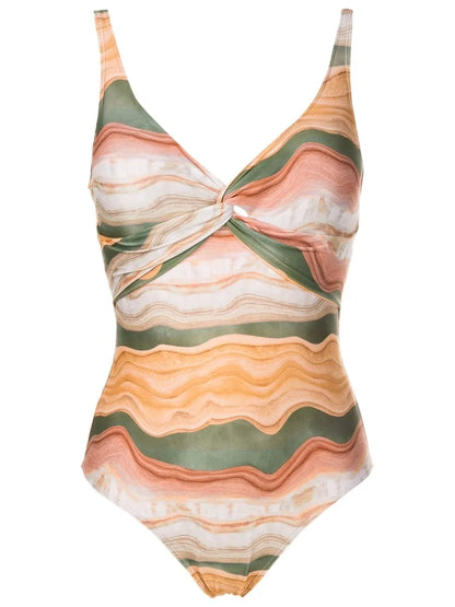 Adriana Twisted Printed Swimsuit