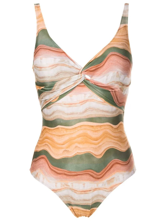 Adriana Twisted Printed Swimsuit