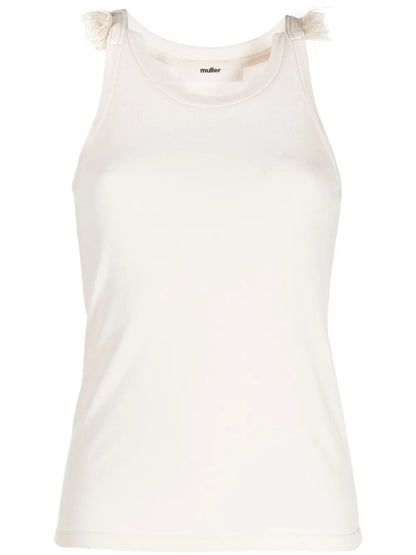 Ruffled Sleeveless Tank Top