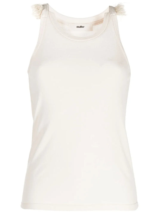Ruffled Sleeveless Tank Top