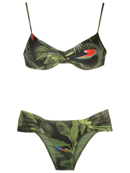 Vitória Leaf-Print Bikini