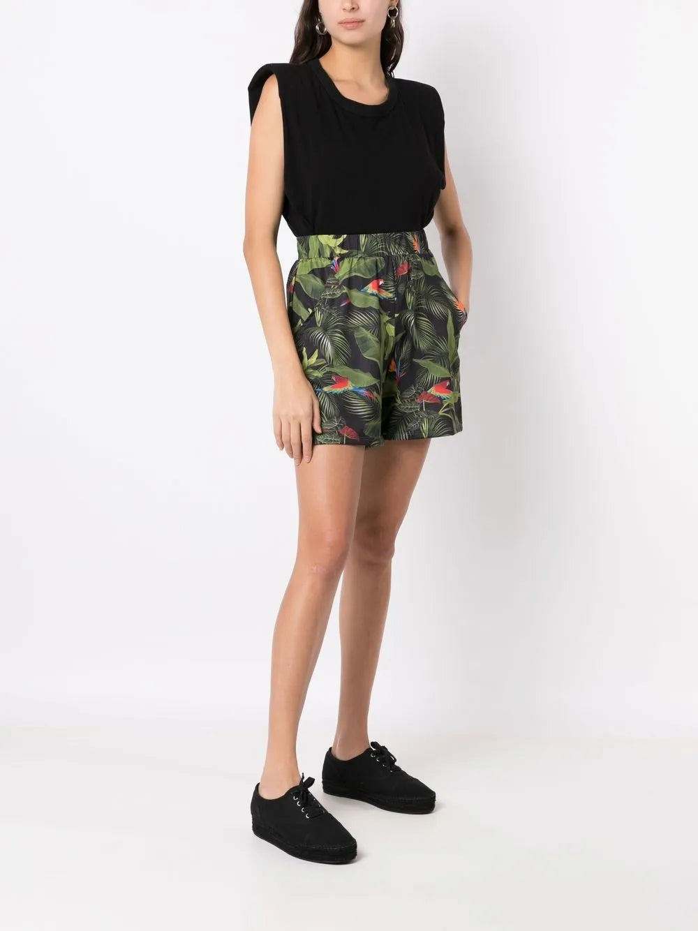 Lara Botanical-Print Shorts