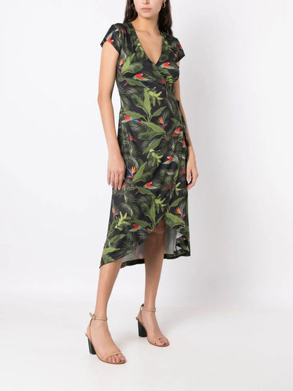 Falcão Botanical-Print Dress