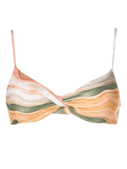 Cassis Twisted Bikini Top