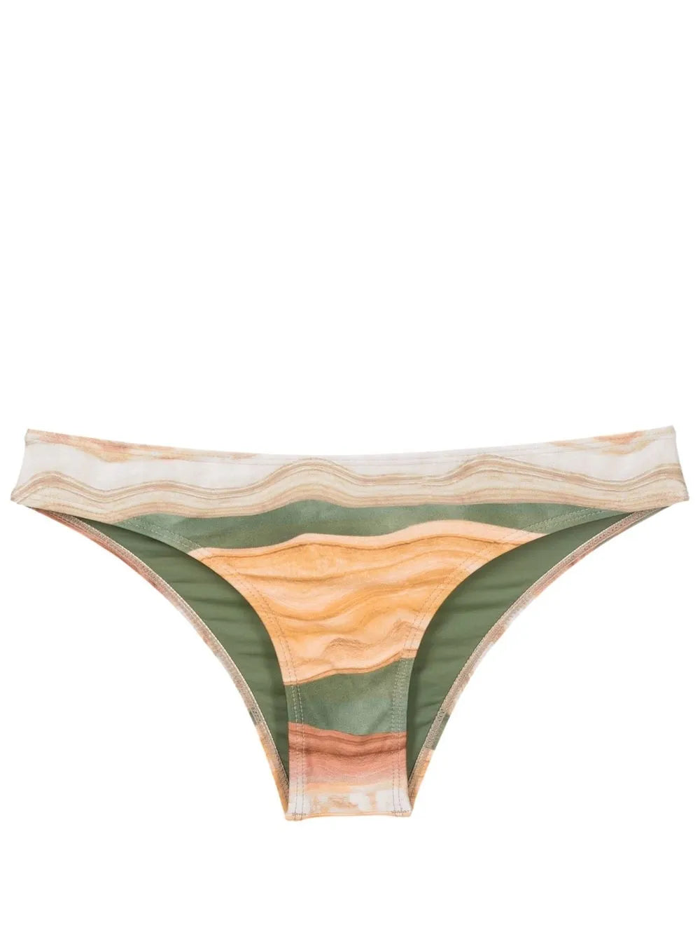 Waikiki Wave-Print Bikini Bottoms