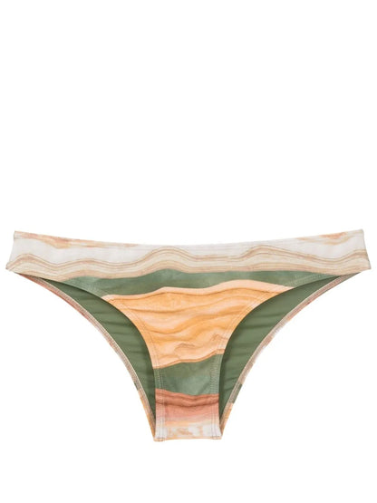 Waikiki Wave-Print Bikini Bottoms