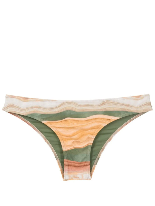 Waikiki Wave-Print Bikini Bottoms