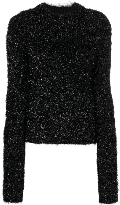 Glittered Puff-Sleeved Jumper