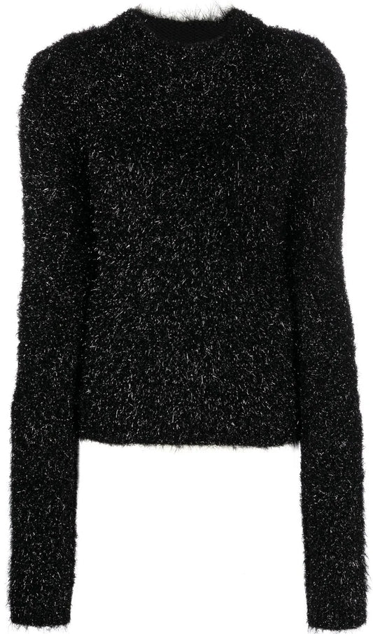 Glittered Puff-Sleeved Jumper