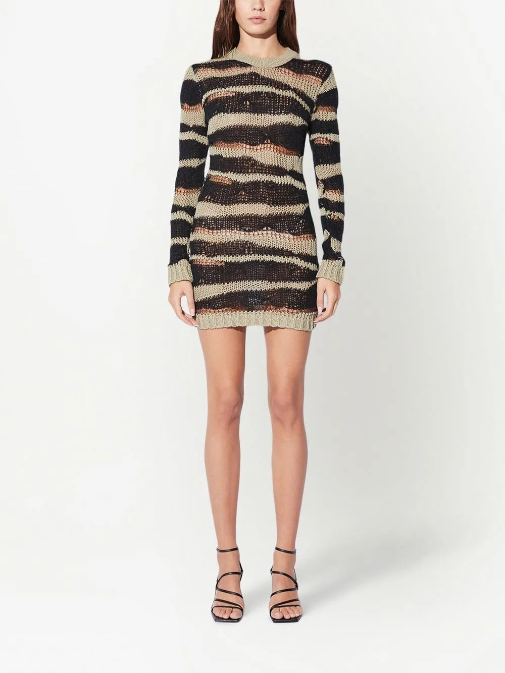 Akamu Striped Mini Dress
