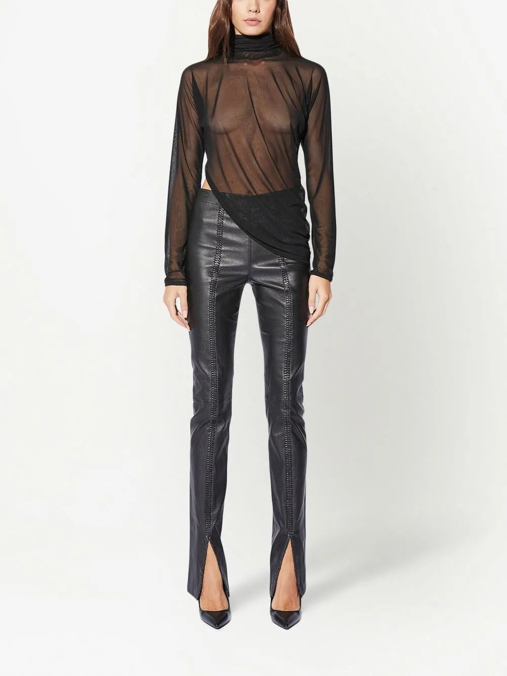 Lei Mesh Turtleneck Top
