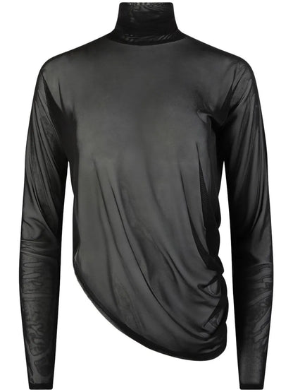 Lei Mesh Turtleneck Top