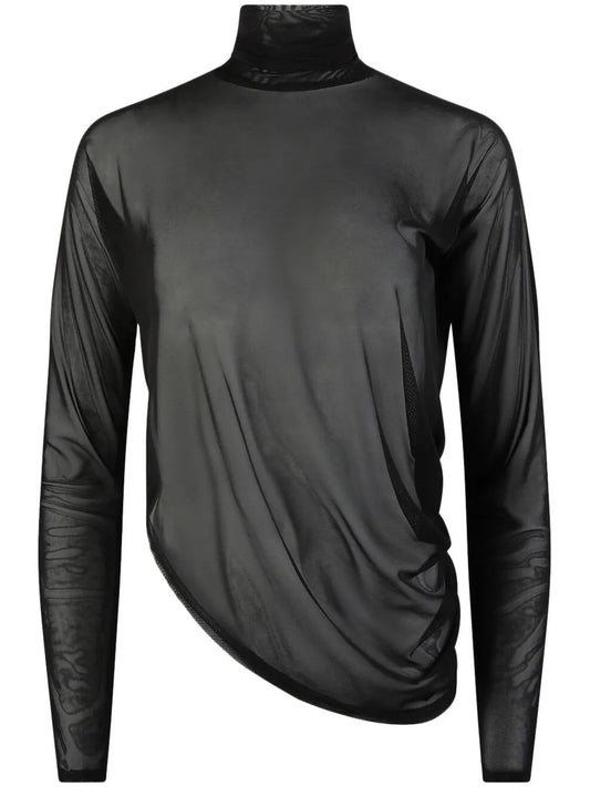 Lei Mesh Turtleneck Top