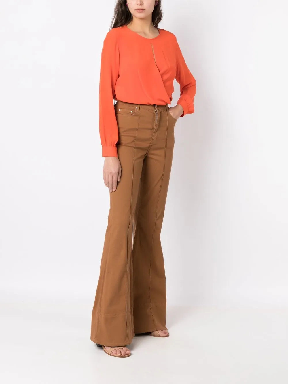 Flared-Leg Cut Trousers