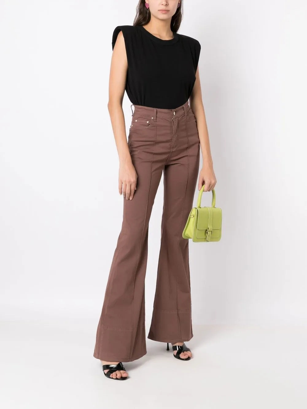 Flared-Leg Cut Jeans