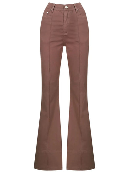 Flared-Leg Cut Jeans